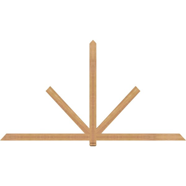 Ekena Millwork Kennewick Timber Gable Bracket, Western Red Cedar, 96"W x 52"H x 1 1/2"D x 3 1/2"F, 13/12 Pitch GBW096X52X0204KEN00SWR - main